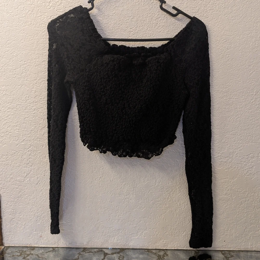 Hottopic Elegant Black Lace Blouse